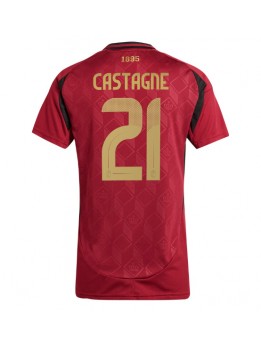 Belgien Timothy Castagne #21 Heimtrikot für Frauen EM 2024 Kurzarm